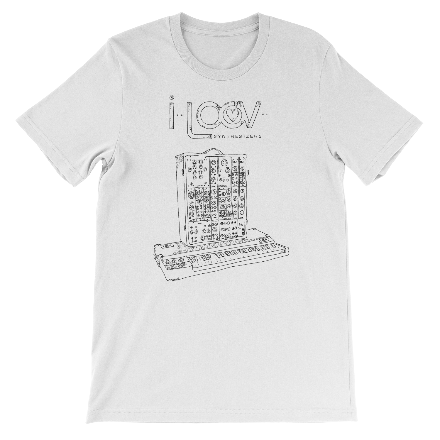 "I Loov Synthesizers" Moog Model 15 Shirt